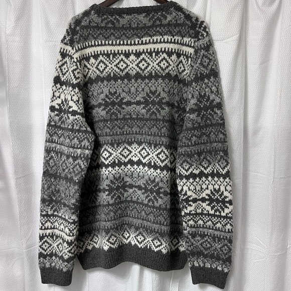 NWI Joseph Abboud Men's Country Club Sweater Gray Wool Blend Money Luxury 3XLT - Picture 2 of 8